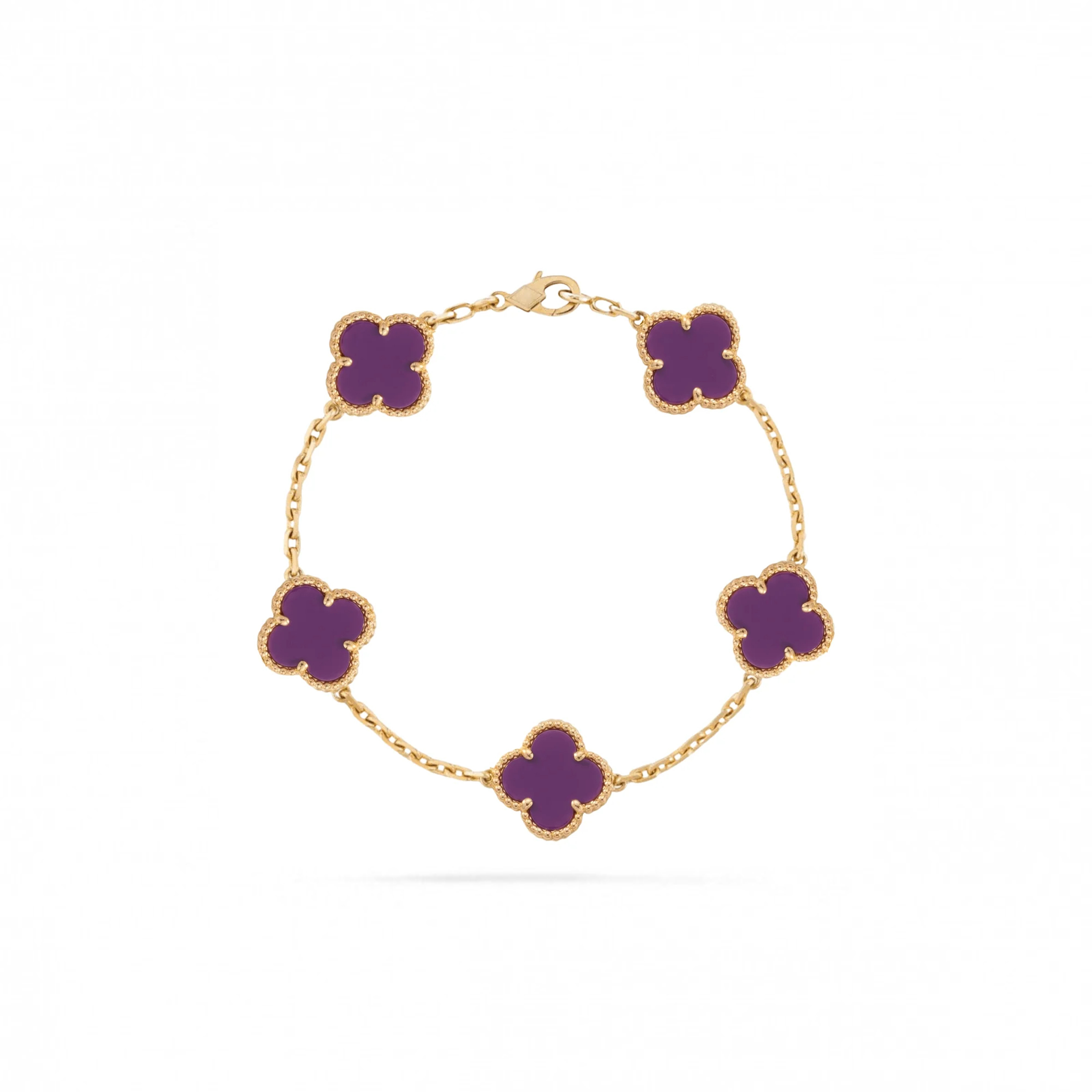 VAN CLEEF ARPELS VINTAGE ALHAMBRA BRACELET, 5 MOTIFS - YELLOW GOLD